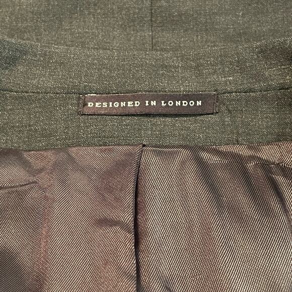 REISS Mens Size 40 R NEW Hope Notch Lap Travel Blazer Charcoal Gray Classic NWT - Picture 5 of 9